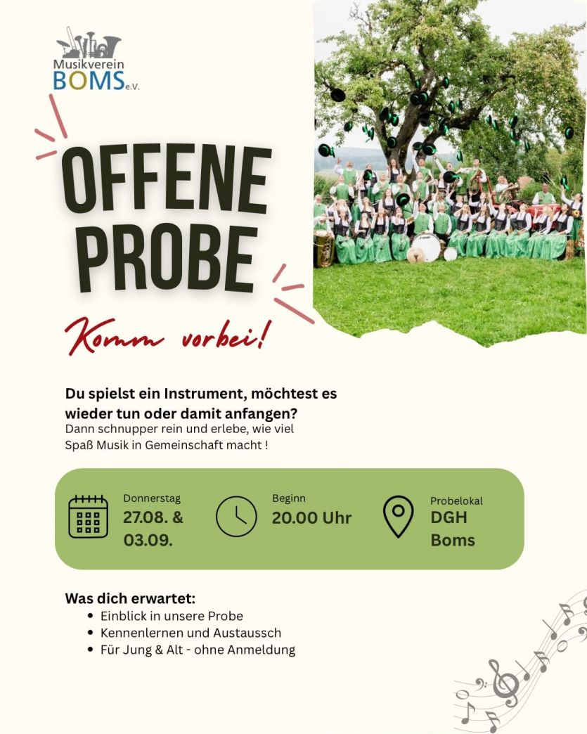 MV Boms Offene Probe