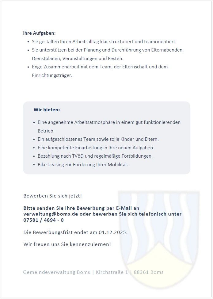 Stellenausschreibung 3